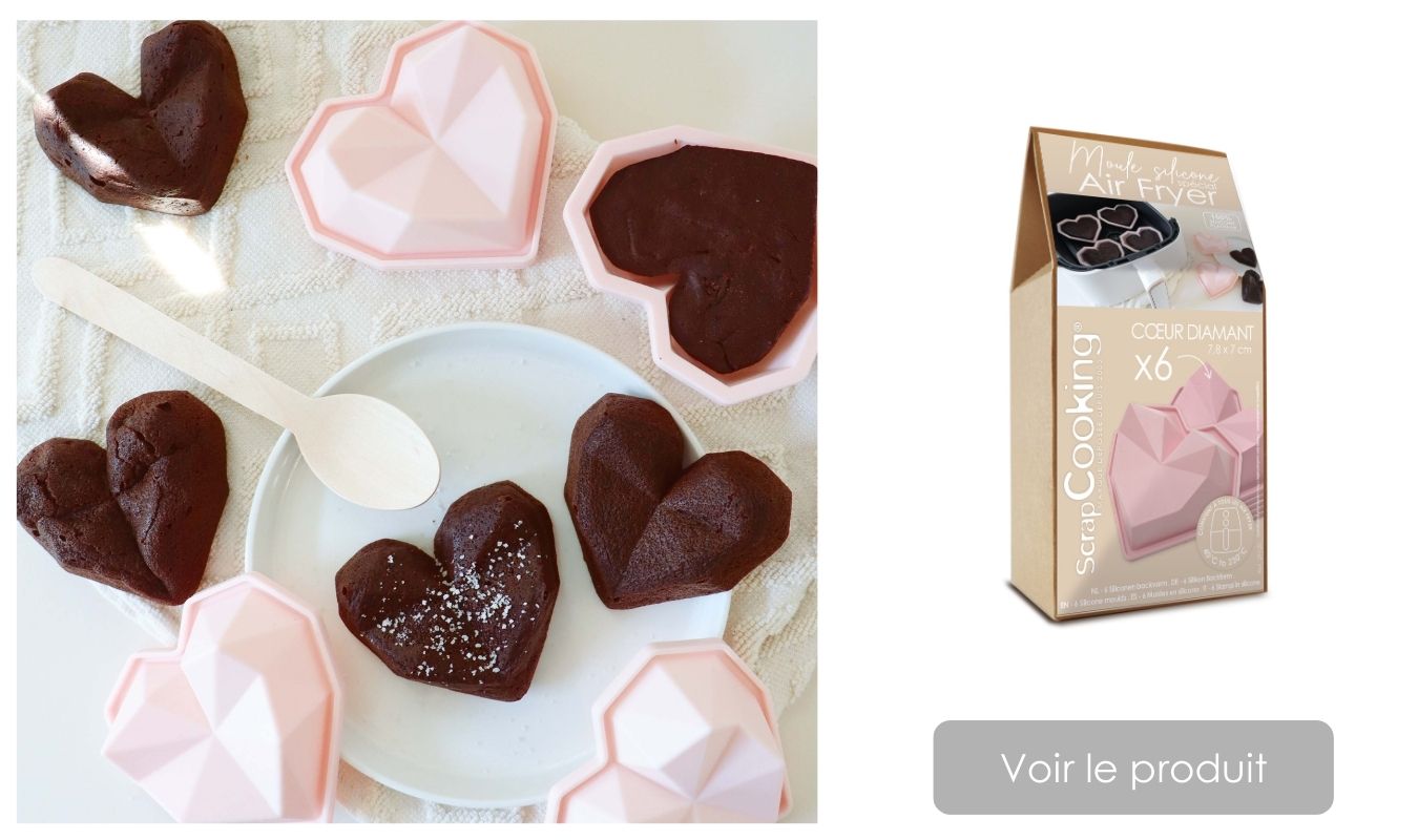 Moule silicone cœur diamant - ScrapCooking